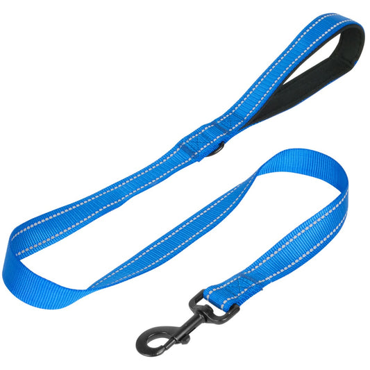 blue reflective lead on white background